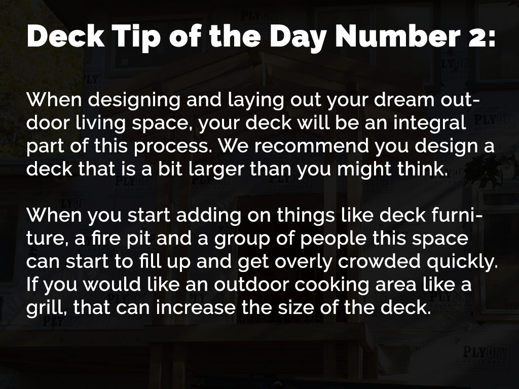 deck size tips asheville